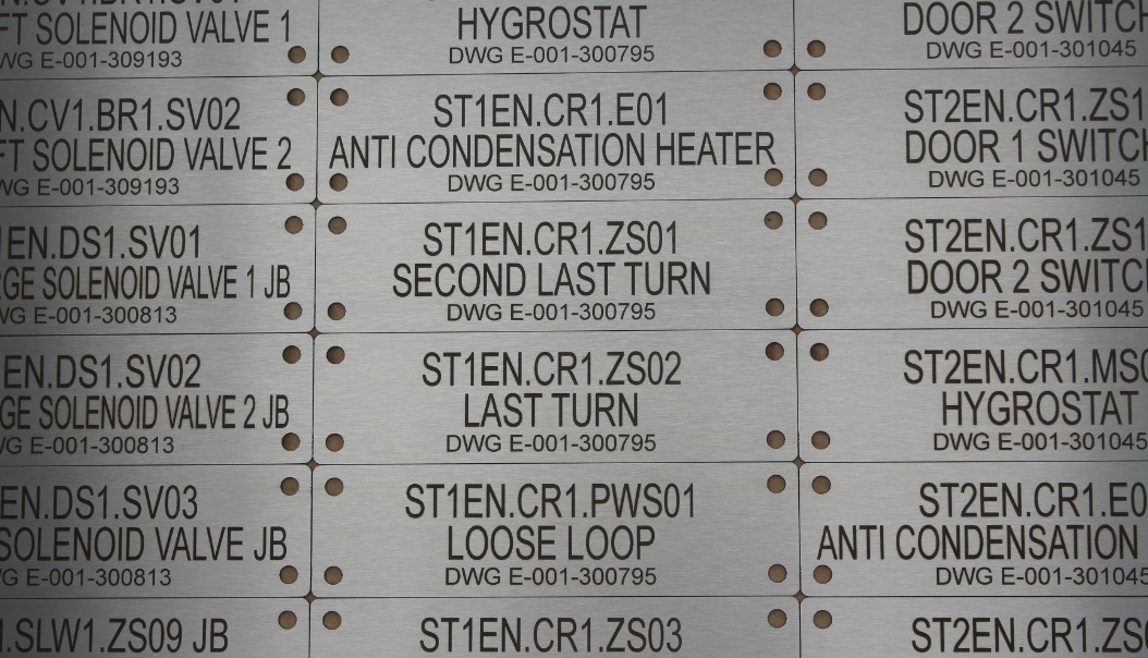Laser engraved stainless steel labels Australia